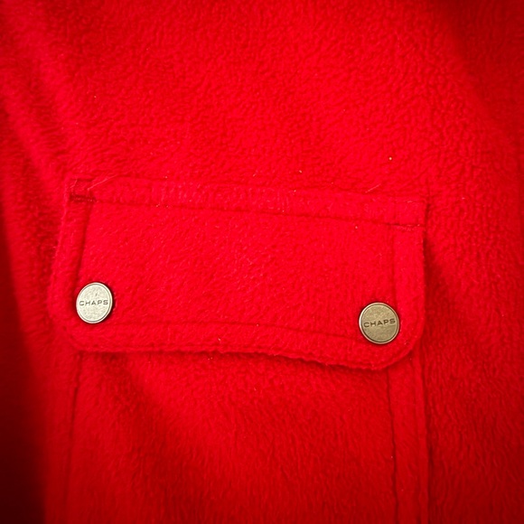 Chaps Red Fleece Vest - Picture 3 of 7
